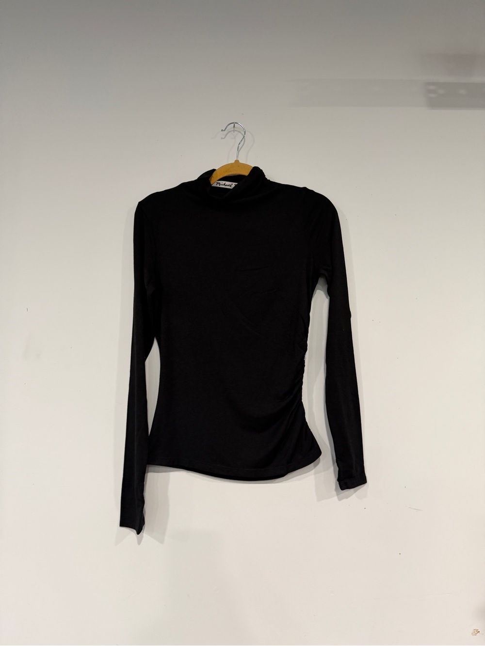 Michael Stars Black Long-Sleeve Turtleneck Top